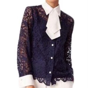 Tory Burch Rosie Lace button down top
